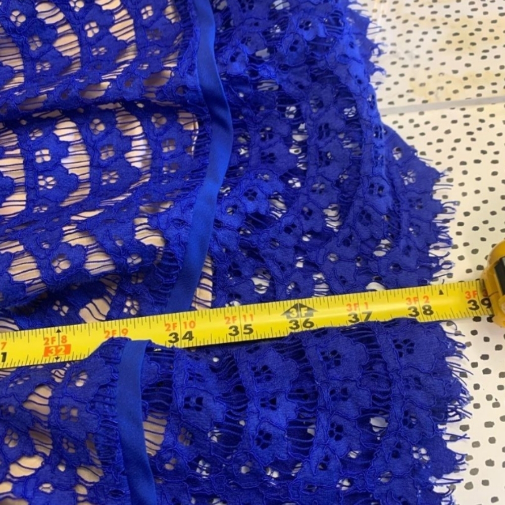 Eliza J Blue Lace Cobolt Blue Fit Flare Dress 14 - Picture 10 of 14